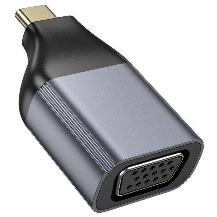 Перехідник Hoco UA34 Type-C to VGA Grey