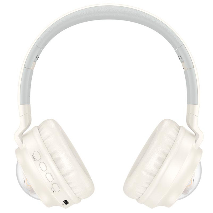 Наушники накладные Hoco W50 BT5.3, AUX / BT / TF, 12 ч White
