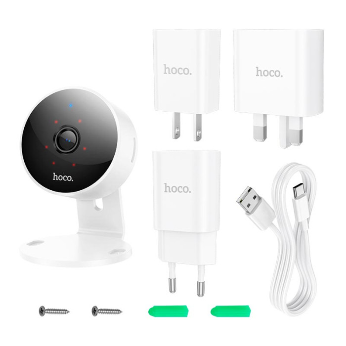 Камера видеонаблюдения HOCO D7 Wi-Fi / BT / 4MP, White