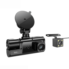 Відеореєстратор HOCO DI60 2" IPS, 720p/480p, WiFi, 3 камери, Black
