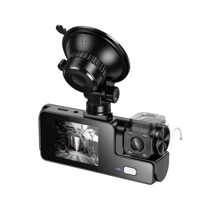Видеорегистратор HOCO DI60 2" IPS, 720p/480p, WiFi, 3 камеры, Black