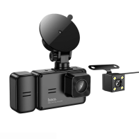 Відеореєстратор HOCO  DI62 2" IPS, 720p/480p, WiFi, 3 камери, Black