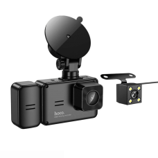 Відеореєстратор HOCO  DI62 2" IPS, 720p/480p, WiFi, 3 камери, Black