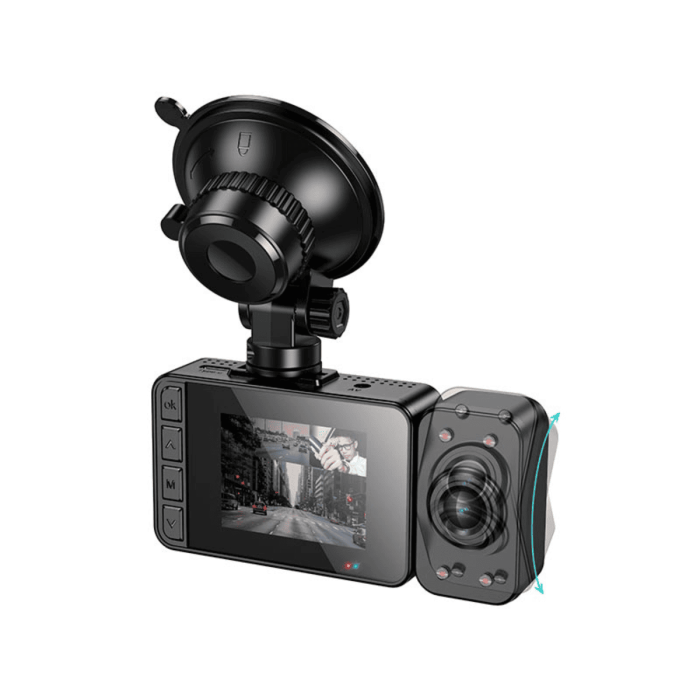 Відеореєстратор HOCO  DI62 2" IPS, 720p/480p, WiFi, 3 камери, Black