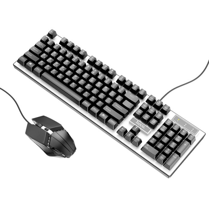 Клавиатура проводная игровая + мышь HOCO GM18 Black