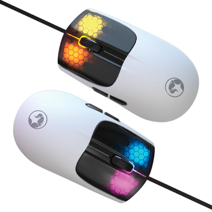 Проводная мышь игровая MARVO M727 White