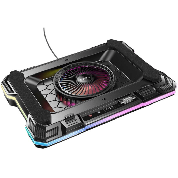 Підставка під ноутбук HOCO DH20 19'', RGB, Black