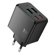Мережевий зарядний пристрій Hoco CS18A 45W Black
