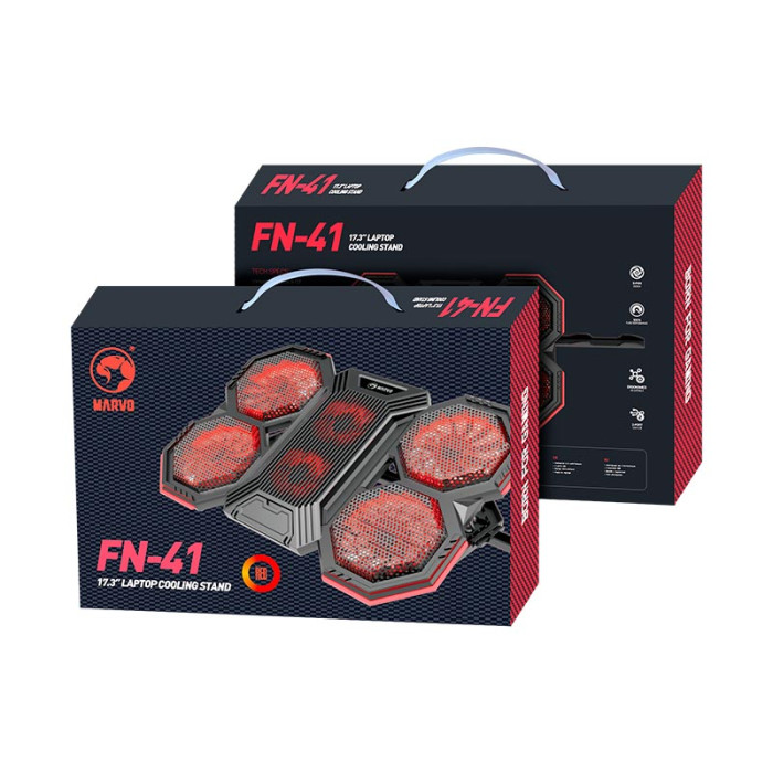 Підставка під ноутбук MARVO FN-41 17.3'', RGB, Black