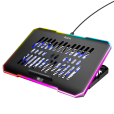 Підставка під ноутбук HOCO DH19 17'', RGB, Black