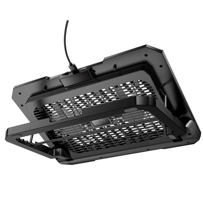 Подставка под ноутбук HOCO DH19 17'', RGB, Black