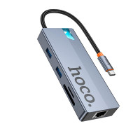 Перехідник 8 в 1 HOCO HB52 0.18m Grey