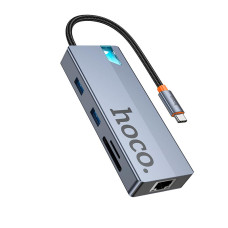 Перехідник 8 в 1 HOCO HB52 0.18m Grey