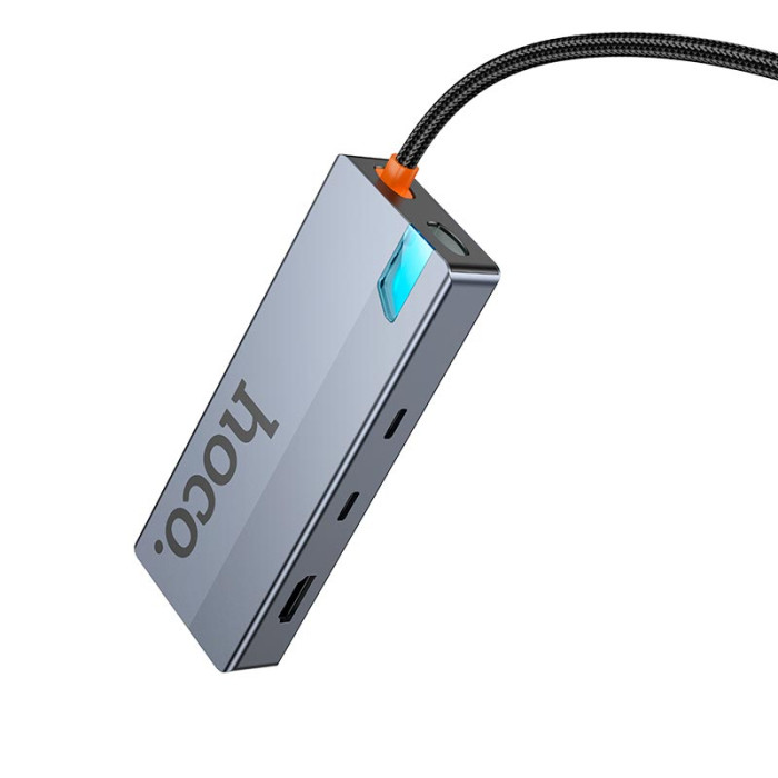 Перехідник 8 в 1 HOCO HB52 0.18m Grey