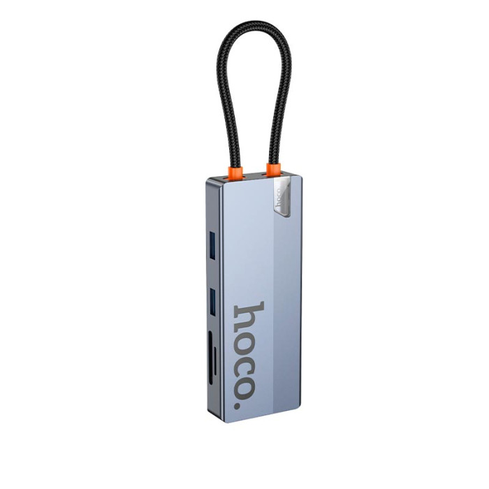 Перехідник 8 в 1 HOCO HB52 0.18m Grey
