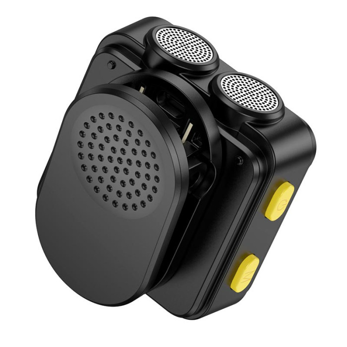 Бездротовий петличний мікрофон 2 шт HOCO L17 Type-C/Lightning Black