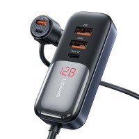 Адаптер автомобільний USAMS US-CC213 2 х Type-C / 3 x USB / 165W Black