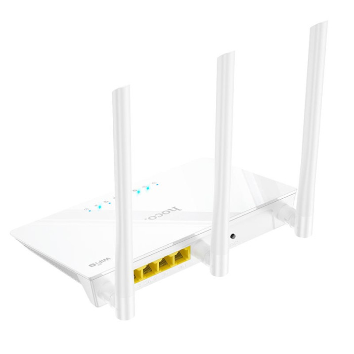 Маршрутизатор интернет WiFi 4 HOCO HI30 White