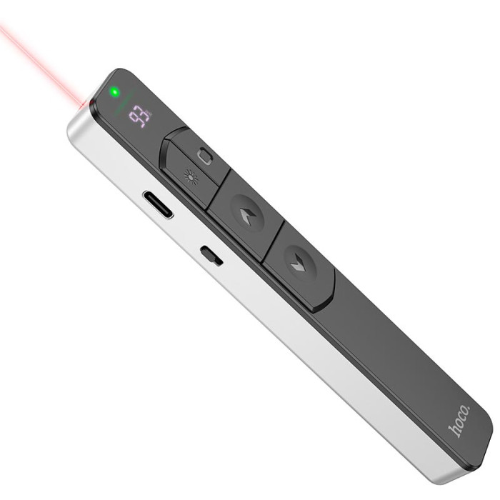 Лазерная указкаHOCO GM202 2.4G, 100м Silver