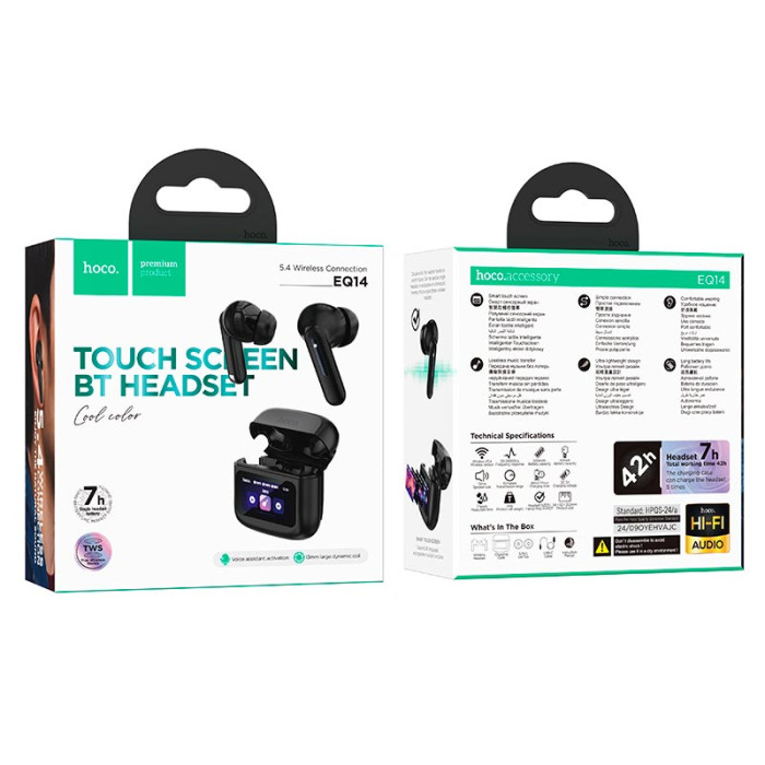 Вакуумные наушники TWS HOCO EQ14 Black