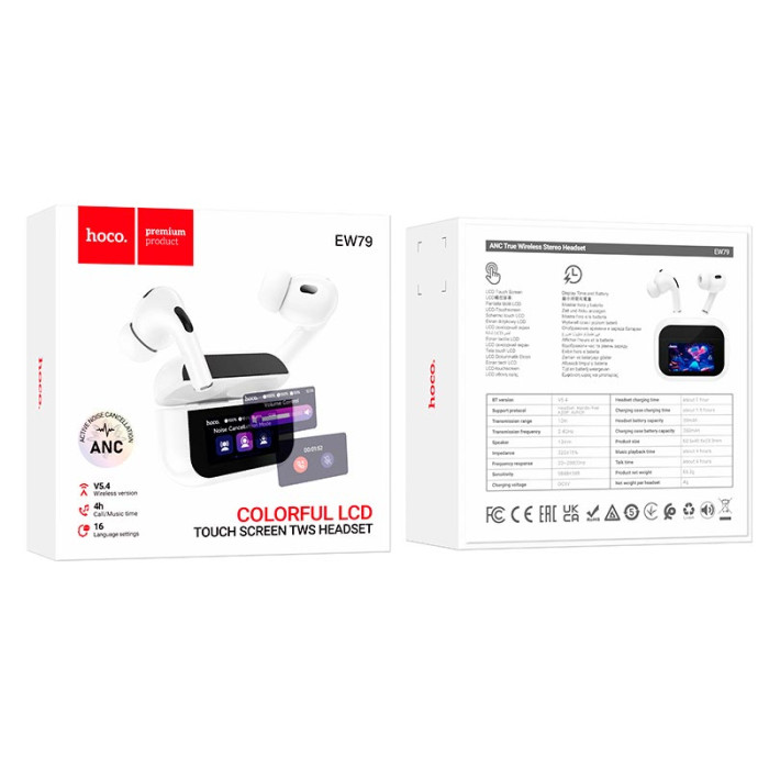 Вакуумні навушники TWS HOCO EW79 White