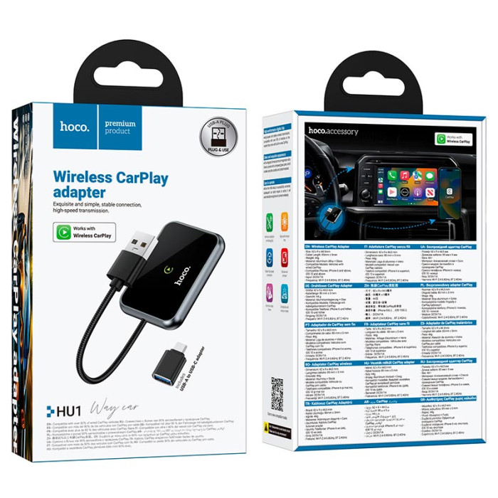 Адаптер CarPlay HOCO HU1 Black