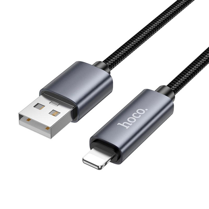Кабель Hoco X112 USB to Lightning 2.4A 1m Black