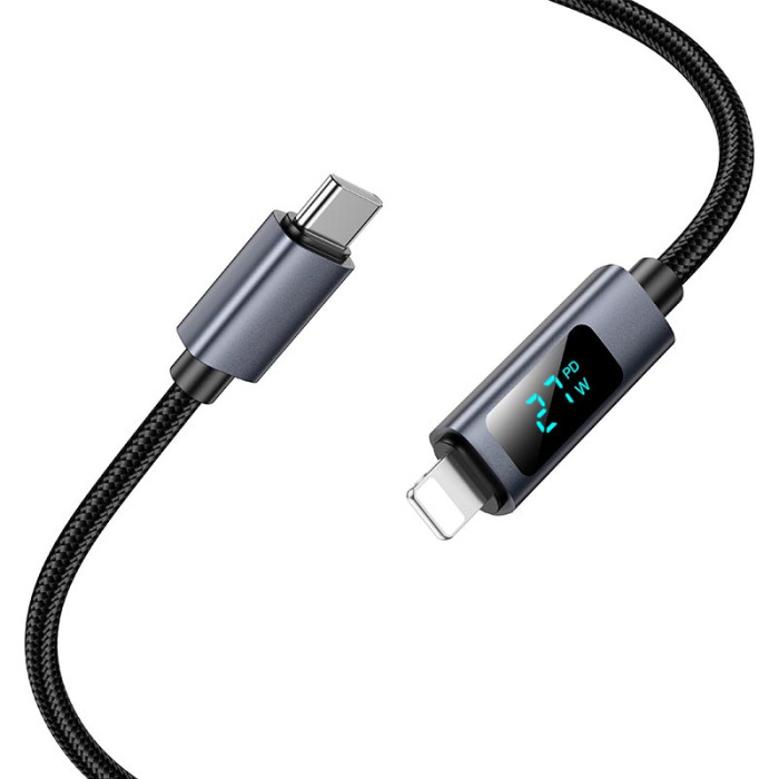 Кабель Hoco X112 Type-C to Lightning 27W 1m Black