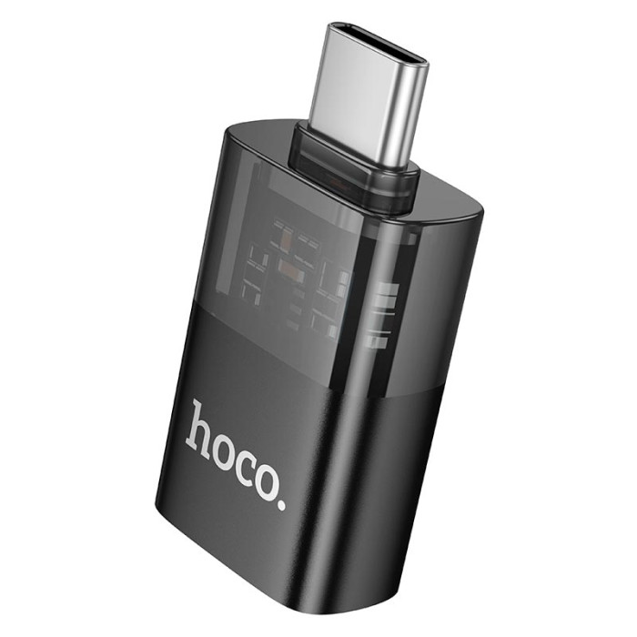 Перехідник HOCO UA36B Type-c to USB Black