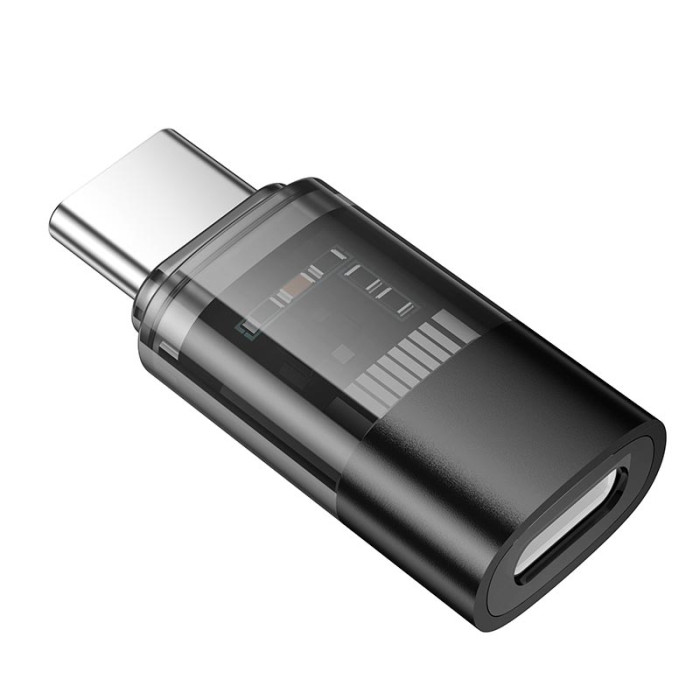 Переходник HOCO UA36D Type-c to Lightning Black
