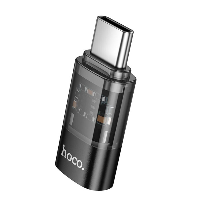Переходник HOCO UA36D Type-c to Lightning Black