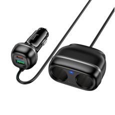 Адаптер автомобільний Hoco Z59 Type-C / USB / 240W Black