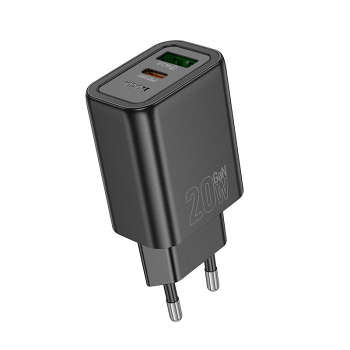 Мережевий зарядний пристрій Hoco N61 20W Black