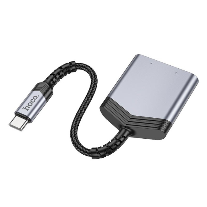 Перехідник 2 в 1 HOCO LS40 Type-C to 2 x Type-C Silver