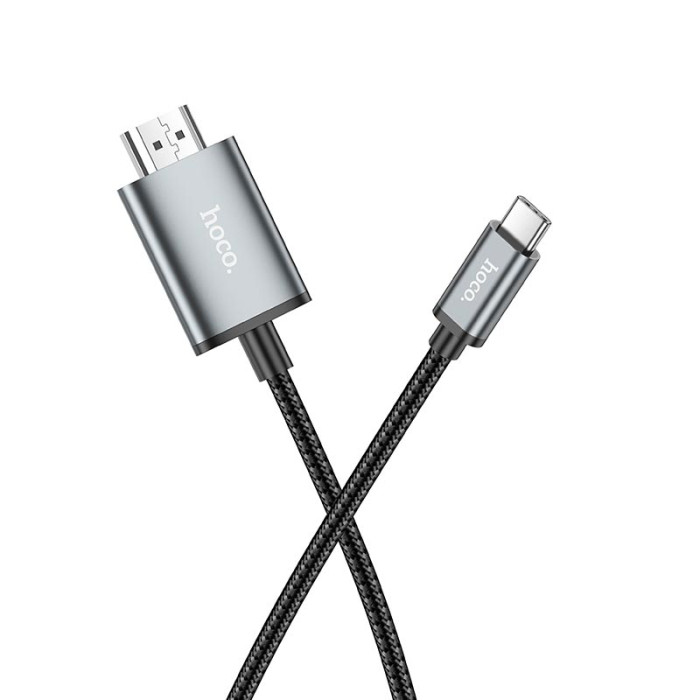 Кабель Type-C to HDTV Hoco UA27 4K 2m Grey