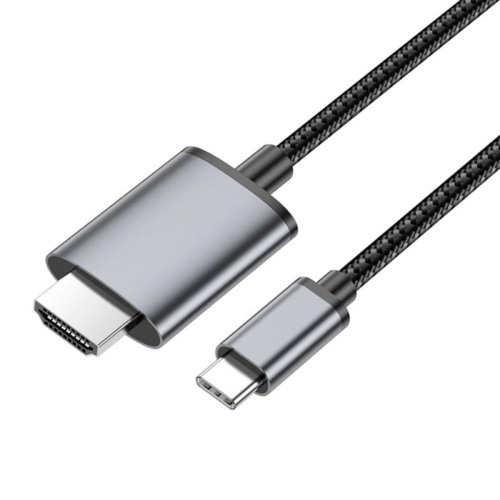 Кабель Type-C to HDTV Hoco UA27 4K 2m Grey