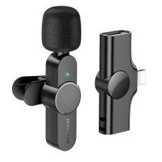 Бездротовий петличний мікрофон Borofone BFK12 Lightning Black