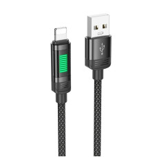 Кабель Hoco U126 USB to Lightning 2.4A 1.2m Black