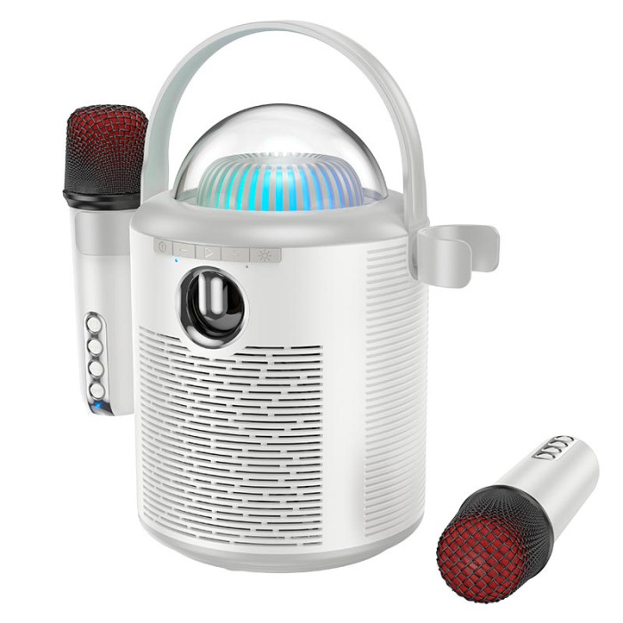 Караоке-колонка HOCO BS59 BT5.1 TF / AUX / USB / FM / BT / TWS, 10W, 5 год Grey