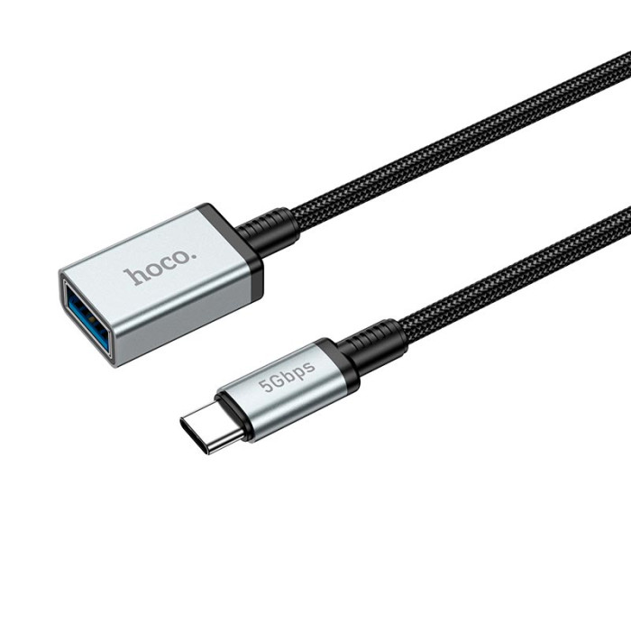 Кабель Hoco US10 Type-C to USB 5000 Мбіт 0.5m Black