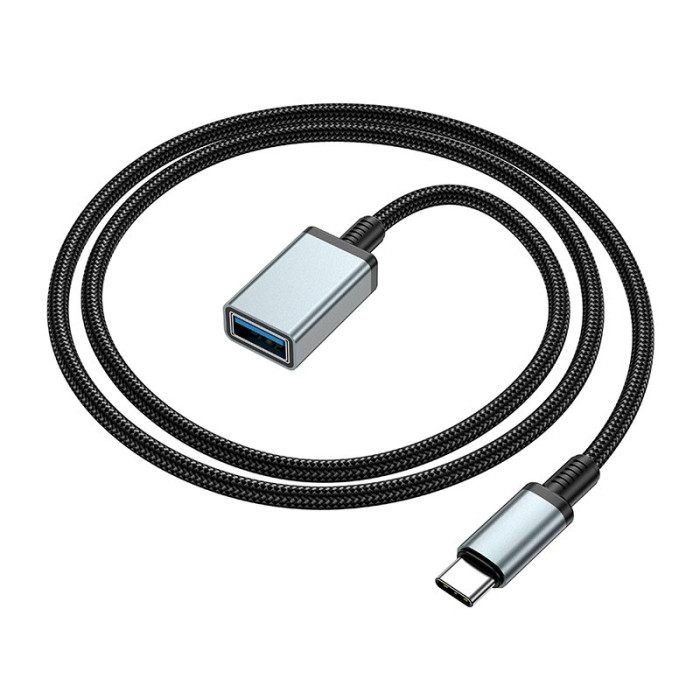Кабель Hoco US10 Type-C to USB 5000 Мбіт 0.5m Black