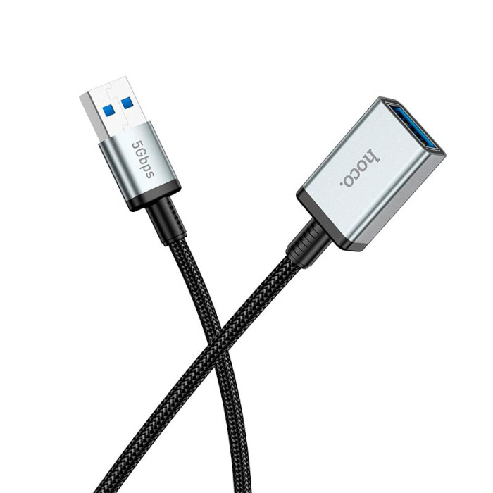 Кабель Hoco US10 USB to USB 5000 Мбіт 0.5m Black