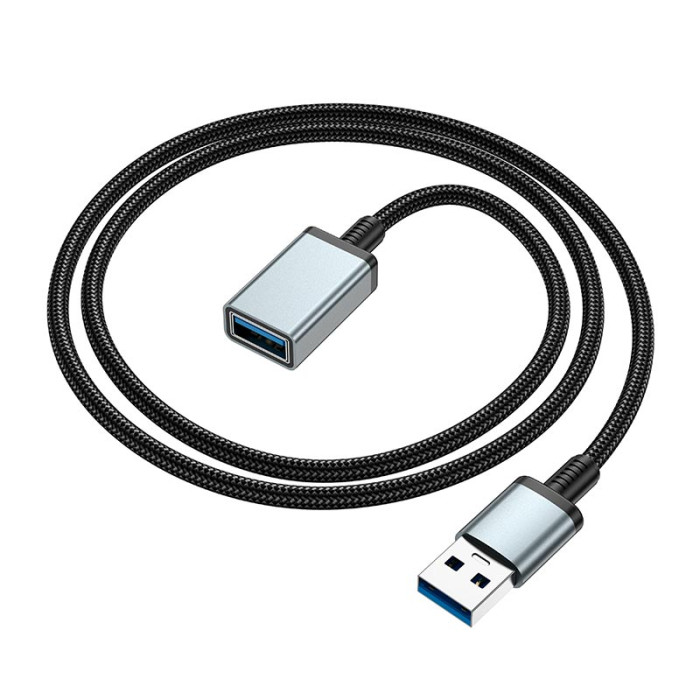 Кабель Hoco US10 USB to USB 5000 Мбіт 0.5m Black