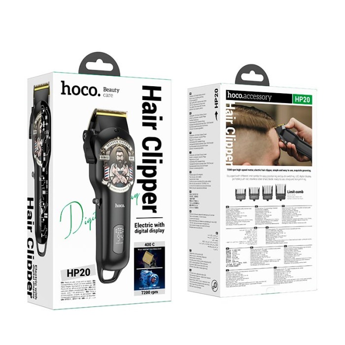 Машинка для стрижки волос Hoco HP20 Black