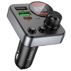 FM модулятор Hoco E86 BT5.4 2USB / Type-C / PD / QC / 48W / 3A, Black