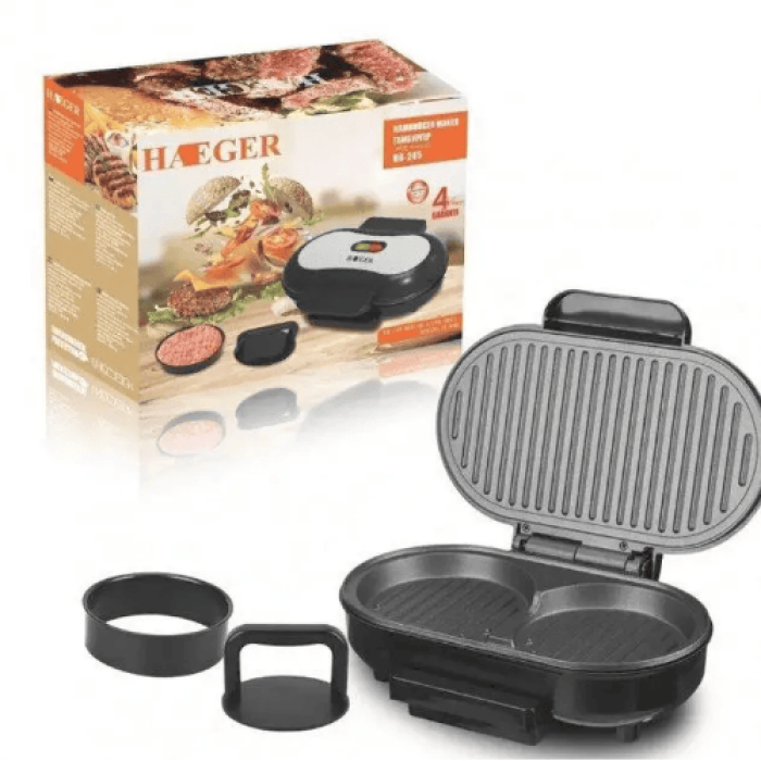 Электрический Бургер Мейкер Haeger HG-245 750W Black