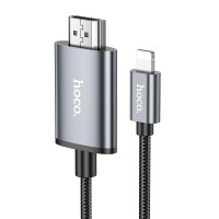Кабель Lightning to HDTV Hoco UA27 4K 2m Grey