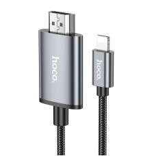 Кабель Lightning to HDTV Hoco UA27 4K 2m Grey