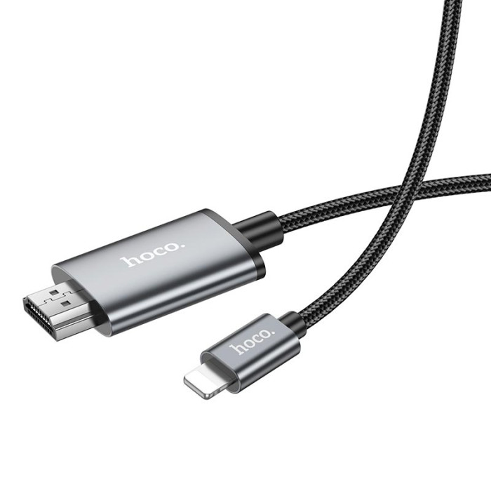 Кабель Lightning to HDTV Hoco UA27 4K 2m Grey