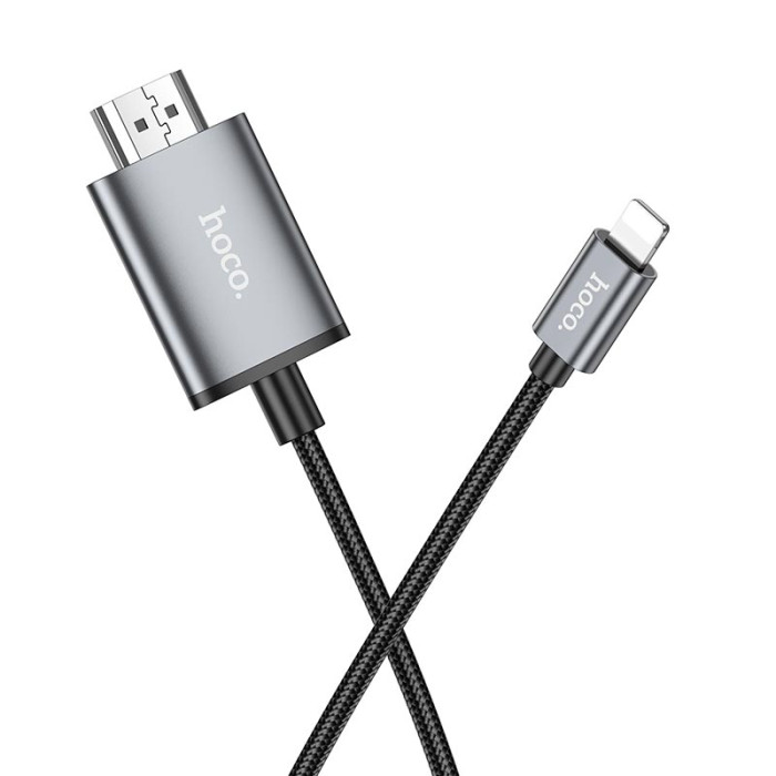 Кабель Lightning to HDTV Hoco UA27 4K 2m Grey